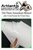 Amerikan Bristol Karton 35x50 cm 100 Adet 220 gr Bir Tarafı Parlak Bir Tarafı Mat Kağıt Biristol Karton