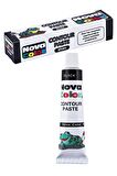 Cam Boyası 6 Renk 15 ml ve Siyah Kontur Boyası 1 Paket Cam Vitray Boyama Seti Cam Boyama Seti
