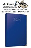 2024 Ajanda Lacivert 14x20 cm Çizgili 1 Adet Günlük Planlayıcı Suni Deri Ciltli Ajanda 2024 Ofis Okul Büro