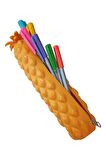 Silikon Ananas Kalemlik Sarı 1 Adet Silikon Kalem Kutusu Eğlenceli Sevimli Ananas Figürlü Hediyelik Kalemlik
