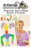 Monalisa Akrilik Boya 6 Renk x 70 ml Ana Renkler 1 Paket ve Yuvarlak Resim Paleti Fırçalı 1 Paket 10 Hazneli Boya Paleti Sanatsal Boyalar İçin Palet Akrilik Boya