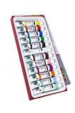 Guaj Boya 12 Renk x 12 Ml Su Bazlı Tüp 1 Paket Novacolor Guaj Boya Seti Tüp İçerisinde 12 li Okul Hobi