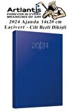 2024 Ajanda 14X20 cm Çizgili Cilt Bezli Dikişli 1 Adet Günlük Planlayıcı Cilt Bezi Ciltli Ajanda 2024 Ofis Okul Büro