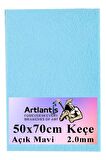 Açık Mavi Keçe 50x70 cm 2.0 mm 1 Adet Renkli Hobi Keçesi Elişi Keçesi Anasınıfı Kreş Okul Öncesi