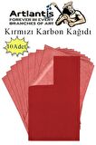 Kırmızı Karbon Kağıdı A4 10 Adet 21x29,7 cm Kopya Kağıdı Transfer Kağıdı Renkli Karbon Kağıdı
