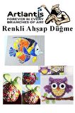 Renkli Düğme Ahşap 60 Adet 1 Paket Okul Kreş Sanat Etkinlik Anasınıfı 1,2cm 50 Adet 2,5cm 10 Adet