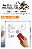 Ayaklı Yazı Tahtası Beyaz 40x55 cm Teleskobik Ayaklı 1 Adet Alüminyum Kolay Silinebilir Ergomik Beyaz Yazı Tahtası