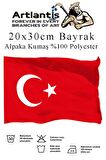 Bayrak 20x30 cm Türk Bayrağı Kumaş 1 Adet Alpaka Kumaş Bez Bayrak Kaliteli Türk Bayrağı Kırmızı Beyaz Bayrak