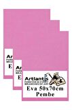 Pembe Eva 50x70 cm 3 Adet Eva Süngeri Okul Kreş Anasınıfı Elişi Etkinlikleri