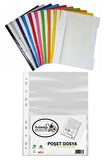 10 Renk Telli Dosya ve 50 Adet Poşet Dosya 1 Paket 10 lu Telli Dosya Poşet Dosya Okul Büro Ofis