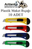 Maket Bıçağı Plastik Büyük Boy 10 Adet 18 mm Plastik Falçata Bıçağı Büyük Boy
