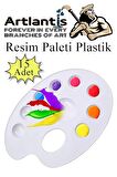 Resim Paleti Plastik 15 Adet Godeli Ressam Paleti Boyama Paleti Akrilik Boya Guaj Boya Suluboya