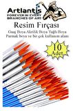 Resim Fırçası 10 Adet Ekonomik Sentetik Fırça Suluboya Akrilik Boya Guaj Boya Yağlı Boya Resim Boyama 
