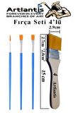 4'lü Fırça Seti 1 Paket 4 Numara Zemin Fırçalı Set Akrilik Boya Yağlı Boya Guaj Boya Sulu Boya Sanatsal