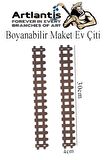 Boyanabilir Ahşap Maket Çit 4 Adet 30x4 cm Dekoratif Minyatür Bahçe Çiti Proje Tasarım Okul Hobi