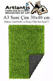 Yapay Çim A3 30x40 cm 1 Adet A3 Boyutunda Maket Çim Dekorati Yapay Çim Halı Teraryum Suni Çim
