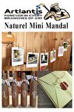 Naturel Mini Mandal Ahşap 150 Adet Renksiz Minik Mandal Dekoratif Süsleme Fotoğraf Asma Mandalı Dekarasyon