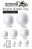 Strafor Köpük Top 3 cm 20 Adet Köpük Top Küre Toplar Yuvarlak Strafor Köpük Top Okul Deney Hobi Sanat
