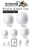 Strafor Köpük Top 4 cm 50 Adet Köpük Top Küre Toplar Yuvarlak Strafor Köpük Top Okul Deney Hobi Sanat