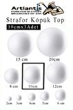 Strafor Köpük Top 10 cm 3 Adet Köpük Top Küre Toplar Yuvarlak Strafor Köpük Top Okul Deney Hobi Sanat