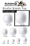 Strafor Köpük Top 20 cm 1 Adet Köpük Top Küre Toplar Yuvarlak Strafor Köpük Top Okul Deney Hobi Sanat