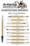 Seramik Kil Çömlek Şekillendirici Ahşap Saplı 11 Parça 1 Paket Seramik Modelaj Oyma ve Temizleme Seti