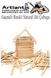 Naturel Geçmeli Dil Çubuğu Dar 150 li Çentikli Tırtıklı Geçirmeli Eklemeli Naturel Dondurma Çubuğu Kesik Uçlu Ahşap Çubuk