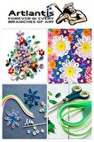 Quilling Seti 10 mm Kalın 1 Paket Quling Kağıt Katlama Kıvırma Sanatı Telkari Kuiling Karışık Renkli