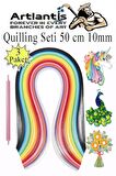 Quilling Seti 10 mm Kalın 3 Paket Quling Kağıt Katlama Kıvırma Sanatı Telkari Kuiling Karışık Renkli