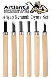 Ahşap Seramik Oyma Seti 6 lı 1 Paket İskarpela Seti Paslanmaz Çelik Bıçaklı Ağaç Oyma Heykel Hobi Kretuar Gravür