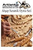 Ahşap Seramik Oyma Seti 6 lı 1 Paket İskarpela Seti Paslanmaz Çelik Bıçaklı Ağaç Oyma Heykel Hobi Kretuar Gravür