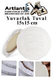 Yuvarlak Tuval 15x15 cm 1 Adet Arkadan Zımbalı Astarlı Resim Tuvali Akrilik Boya Yağlı Boya Daire Tuval