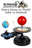 Dünya Güneş Ay Modeli Işıklı ve Hareketli 1 Adet Güneş Sistemi Deney Seti Astronomi Solar Sistem Deney Seti
