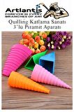 Quiling Bordür Kağıt Sarma Piramit Aparatı 1 Adet Quling Plastik Üç Boyutlu Kağıt Şeritleri Şekillendirme
