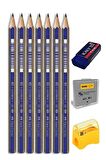 Karakalem Eskiz Çizim Seti Durolit Seti 50x70 cm 1 Paket Resim Kağıdı Faber Dereceli Kalem Seti Hamur Silgi Sınav Silgisi