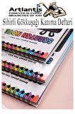 Sihirli Gökkuşağı Kazıma Defteri A4 20x30 cm 1 Paket 10 Sayfa Scratch Note Spralli Siyah Sihirli Resim Defteri
