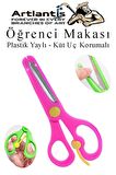 Öğrenci Makası Plastik Yaylı ve Küt Uç Korumalı 1 Adet Okul Makası Çocuk Makası Çocuklar İçin Güvenli Okul Öncesi Anasınıfı Etkinlik