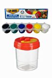 25x25 Tuval Seti 1 Paket Masa Üstü Şövale Monalisa Akrilik Boya Plastik Spatula Resim Fırçası Palet Ponpon Sünger Fırça