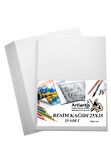 Karakalem Eskiz Çizim Seti Duralit Seti 25x35 cm 1 Paket Resim Kağıdı Dereceli Kalem Seti Hamur Silgi Sınav Silgisi