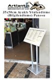 35X50 cm Ayaklı Yönlendirme Bilgilendirme Panosu 1 Adet Bilgi Standı Menü Restaurant Otel Semineri Toplantı