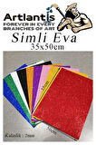 Simli Eva 35x50 cm 10 Renk 1 Paket Simli Eva Süngeri 10'lu Okul Kreş Anasınıfı Elişi Etkinlikleri