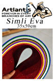 Simli Eva 35x50 cm 10 Renk 1 Paket Simli Eva Süngeri 10'lu Okul Kreş Anasınıfı Elişi Etkinlikleri