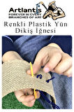 Renkli Plastik Yün İğnesi 9 cm 50 Adet Plastik Dikiş İğnesi Plastik Örgü Dikme İplik İğne Dokuma İğnesi