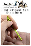Renkli Plastik Yün İğnesi 9 cm 50 Adet Plastik Dikiş İğnesi Plastik Örgü Dikme İplik İğne Dokuma İğnesi