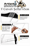 T Cetveli Şeffaf 65 cm 1 Adet Plastik Mika T Cetveli Çizim Cetveli Mimarlık Mühendislik Öğrenci Tasarım Cetveli