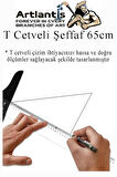 T Cetveli Şeffaf 65 cm 1 Adet Plastik Mika T Cetveli Çizim Cetveli Mimarlık Mühendislik Öğrenci Tasarım Cetveli