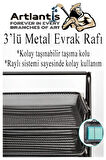 Metal Evrak Rafı 3 lü 1 Paket Masa Üstü A4 Dosya Düzenleyici Kağıt Tepsisi Fileli Üç Katlı Hareketli