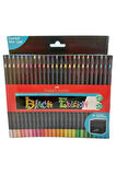 50 Renk Kuru Boya Black Edition 1 Paket 50 li Kuruboya Tam Boy Karton Kutu