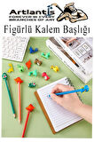 Kalem Başlığı Figürlü 10 Adet Kalem Süsü Kızlar İçin Değişik Karkatür Hayvan Silikon Kalem Başlığı Sevimli Kalem Başlıkları