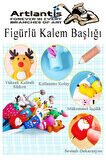 Kalem Başlığı Figürlü 10 Adet Kalem Süsü Kızlar İçin Değişik Karkatür Hayvan Silikon Kalem Başlığı Sevimli Kalem Başlıkları